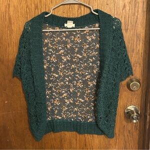Floral Green Shrug Medium